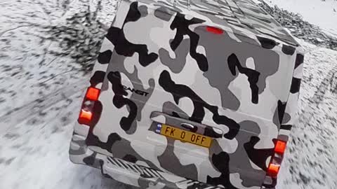 Hide and seek in Camouflage van