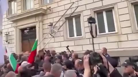 Bulgaria Sofia mass Protest against Nato moving Bulgaria into War with Russia