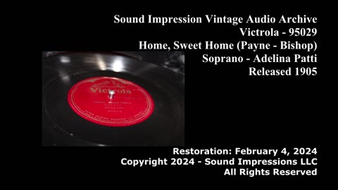 Victrola - #95029 Home, Sweet Home (Adelina Patti)