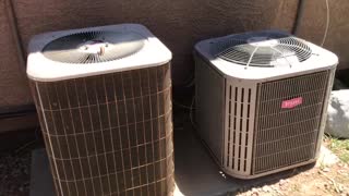 Lennox and Bryant AC units running.