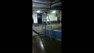 Step Ladder Walks Away on its Own