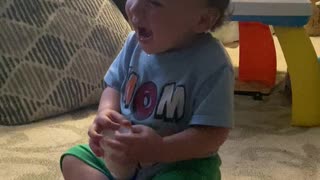 Baby cracking up