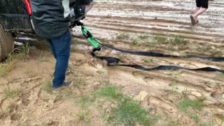 Tough Truck Pulls Semi through Deep Mud