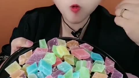 ASMR Eating Mukbang Colors Candy