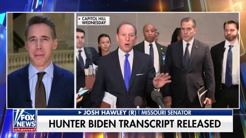 Hawley Reacts To Hunter's Testimony: He Sold Access to His Dad who was a Willful Participant.