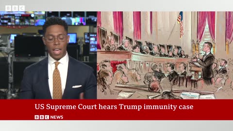 US Supreme Court hears President Trumpimmunity case | BBC News