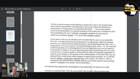 MIGOP Case update: Karamo motion DENIED. Oral arguments TOMORROW.