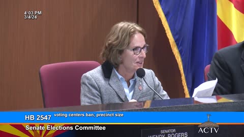 Sen. Wendy Rogers Explains Vote To Ban Vote Centers; Replace With Precinct Voting