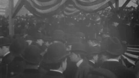 Opening Of New East River Bridge, New York (1903 Original Black & White Film)