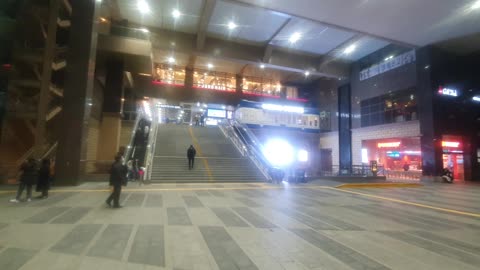 Seoul Night View in wang sib ri station