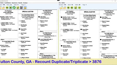 Phillip Davis @mad_liberals: 3,876 Duplicate and Triplicate Ballots from 2020 Fulton County Recounts