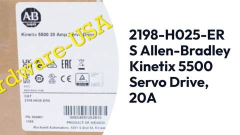 2198-H025-ER S Allen-Bradley Kinetix 5500 Servo Drive, 20A | Marci Network Hardware