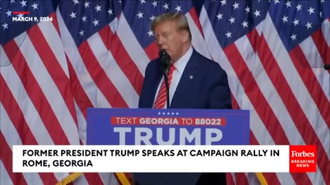 Trump Makes Crowd Laugh Doing Impression Of Biden Getting Off A Stage At Georgia Rally