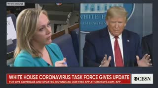 Trump slams CBS News hack Paula Reid at coronavirus briefing for spewing 'fake news'