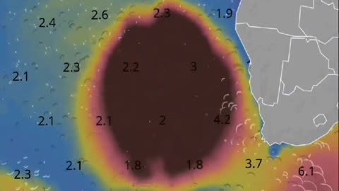 An Anomaly in the ocean to the west of Africa. Size- bigger than Texas
