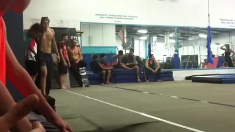 Face Plant Double back flip gymnastics fail