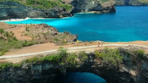 Beauty of Nature - a natural bridge of rock formed by erosion