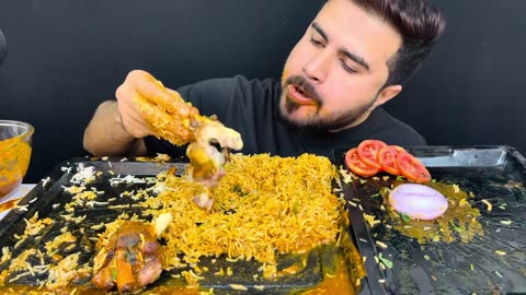 Eating egg curry +mutton curry +spicy mutton with rice and salad | asmr |