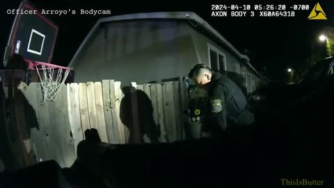 Police bodycam video of Turlock officer shooting a suspect holding a black piece of plastic