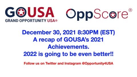 Tonight's #GOUSA Opportunity Report