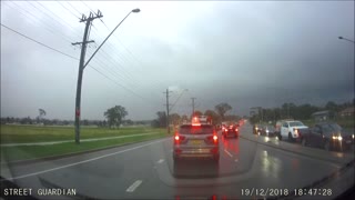 Lightning Strikes Street Light