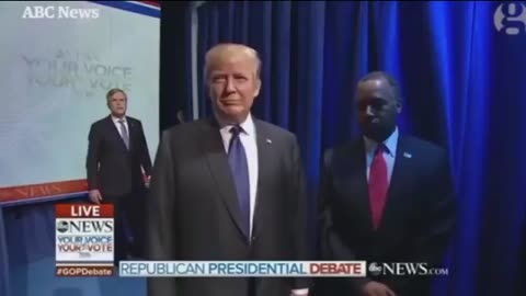 Back in 2016 at an early debate, NBC forgot to call Ben Carson's name and Trump stood with Ben