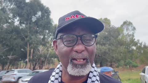 Zwelinzima Vavi, joins picket lines to show solidarity with Palestine
