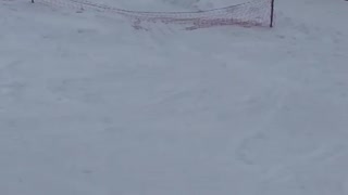 Back flip over red red plastic fence fail