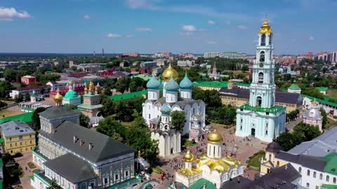 Sergeyev Monastery of the Holy Trinity, one of the largest monasteries in Russia