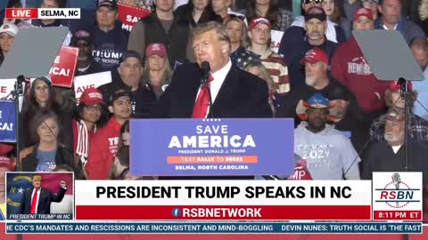 We Had Some Bad RINOs Take Away from Us- Some Sick, Sick, Sick People" - Trump at NC Rally