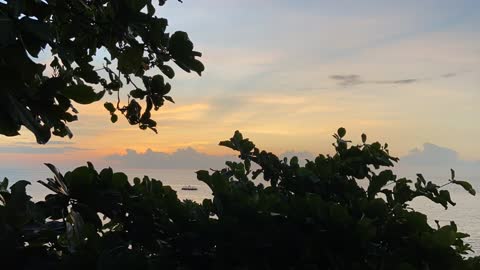 Beautiful Sunset Captured in Time Lapse Over Looking The Ocean