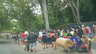 Video registra aglomeración de migrantes que buscan ayuda en Bucaramanga