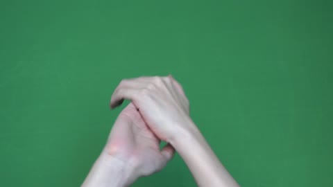 Clapping two hand green chroma key