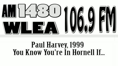 Wlea Archives, Paul Harvey, You Know You're In Hornell