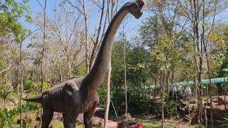 Dinosaur eggs in Thailand. Dinosaur Park in Thailand