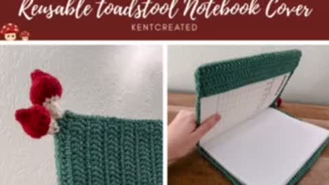 Reusable Toadstool Notebook Cover