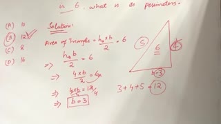 Finding Perimeters of a Triangle #math #mathematics #SAT #sat #gsat #sat question