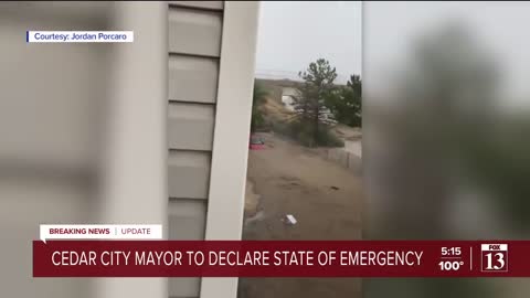 Emergency cars are flooding in Cedar City