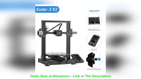 ✅ Creality Ender-3 V2 3D Printer Kit Silent TMC2208 Stepper Motor Drivers 4.3 Inch Lcd Carborundum