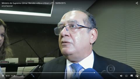 #Brasil - Ministro do Supremo Gilmar Mendes volta a criticar o PT