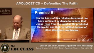 Defending Your Faith - Lesson 6 - The general Argument for Christianity