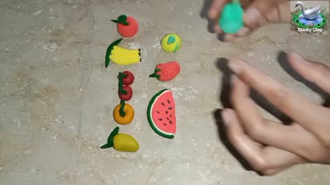 DIY How to Make Miniature polymer clay fruits / Dolls Fruits / Polymer Clay Tutorial / Ducky Clay