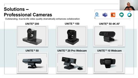 ClearOne's UNITE professional video conferencing cameras
