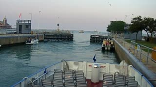 Beautiful Night going thru Chicago's Lock No. 3