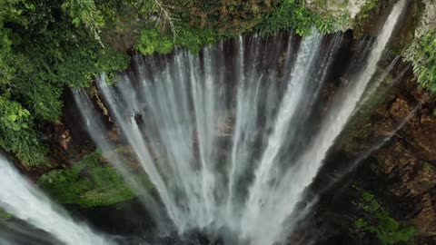 unbelievable water over waterfall