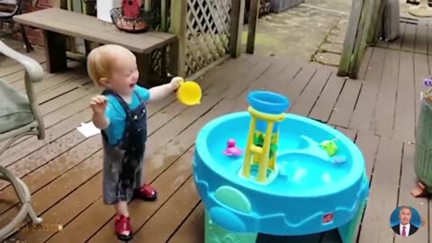 Try Not To Laugh - Funny Babies Playing With Water 😂 Funny Baby Videos Compilation