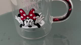 Disney Parks Minnie Mouse Clear Glass Mug #shorts