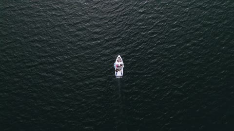 Mid-river boat