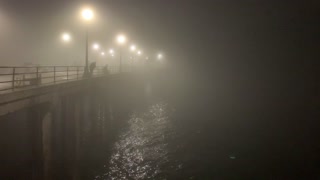 Foggy Newport Pier Halloween 2020