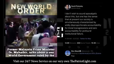And We Know - Former Malaysian Prime Minister Dr. Mahathir talks about the New World Order